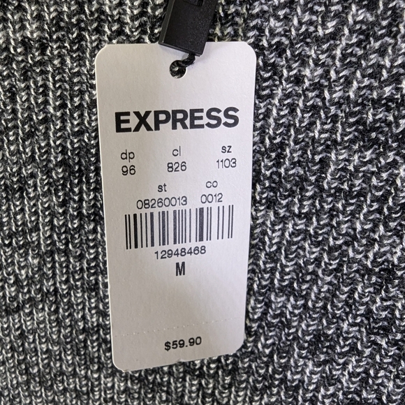 Express NWT gray wide neck sweater super soft size M - Picture 5 of 5